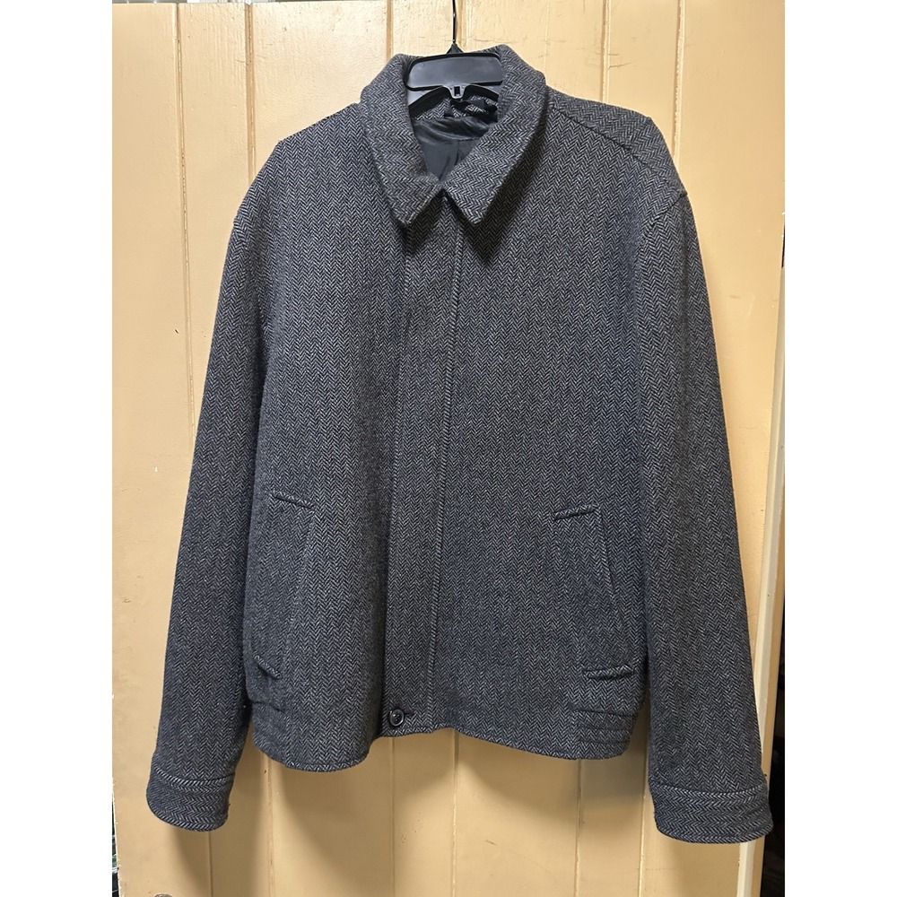 Banana Republic Mens Tweed Bomber Jacket Size Extra Large Custom Mario Bellucci
